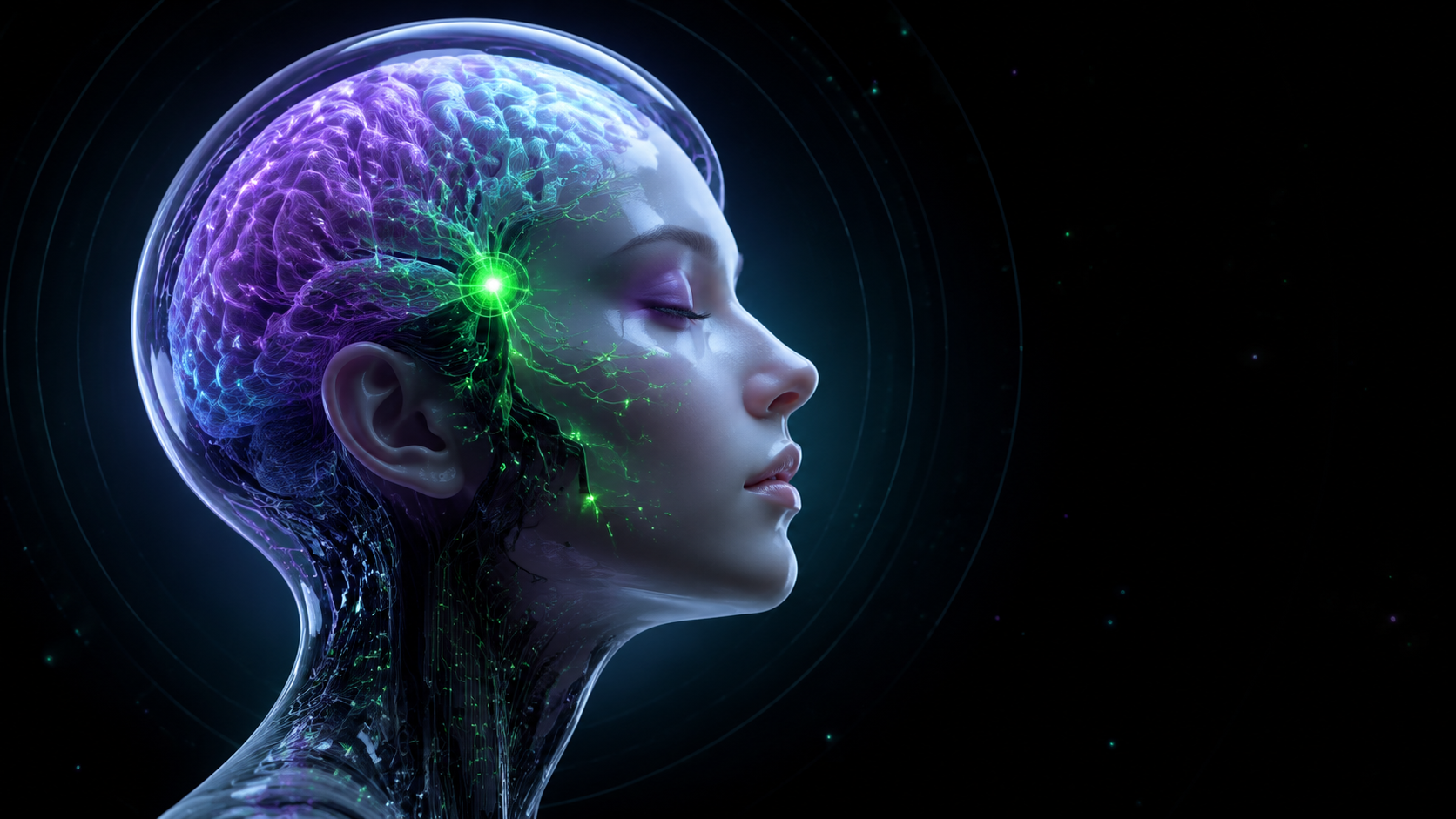 A mind lit up by the incoming signal
